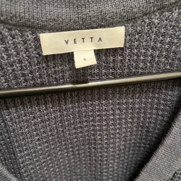 VETTA Capsule Waffle V-neck Oversized Sweater sz S - Picture 7 of 8